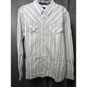 Moon Shine Brad Paisley Outlaw Western Shirt Mens XL Pearl Snap Cream Tan